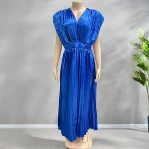 Elegant V-Neck Satin Dress for Women – High Waist Slim Fit | 10 Colors | S-3XL | Chic Party & Evening Wear